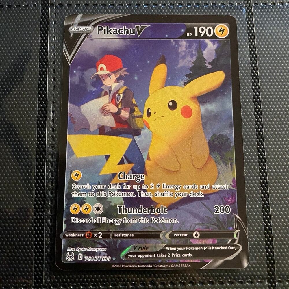 Pokemon Pikachu V Ultra-rare TG16/TG30 Lost Origin Holo Card
